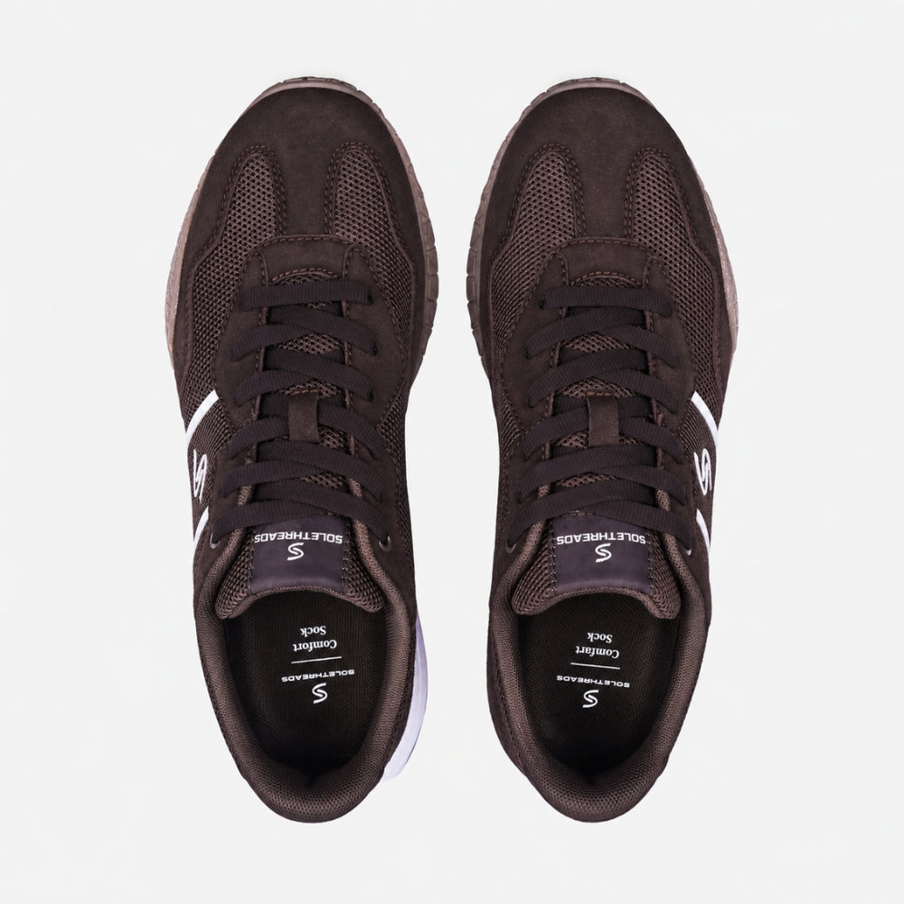 Brown Retro Runner Sneakers | Solethreads
