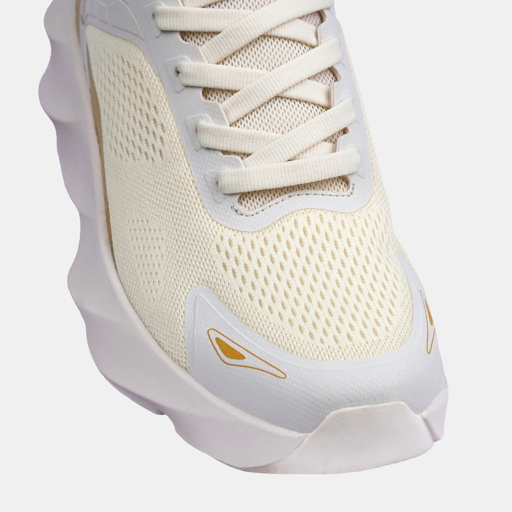 Cream Chunky Running Sneakers | Solethreads