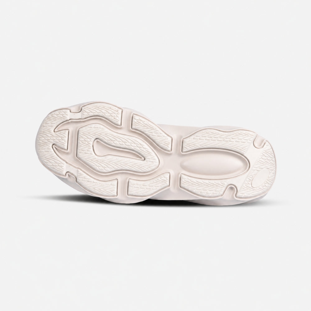 Cream Chunky Running Sneakers | Solethreads