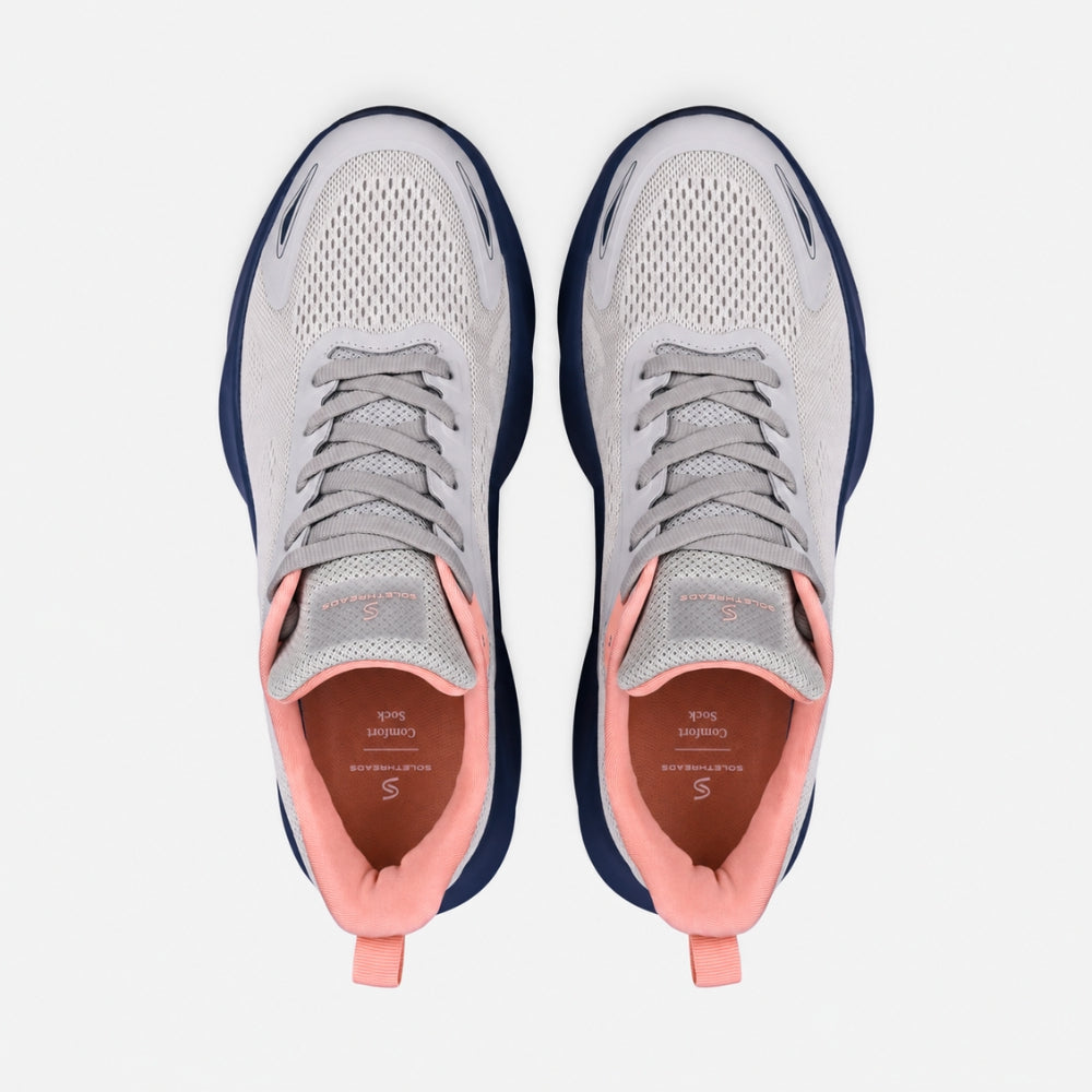 Gray Chunky Running Sneakers | Solethreads