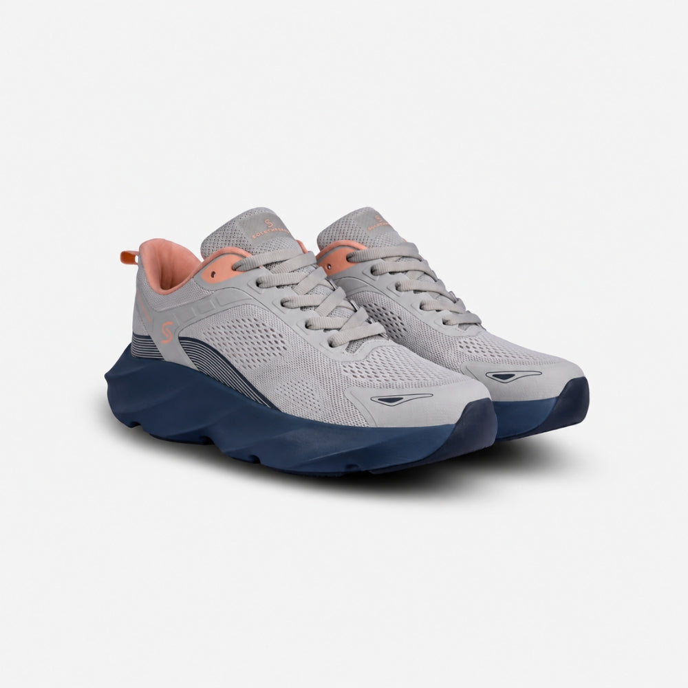 Gray Chunky Running Sneakers | Solethreads
