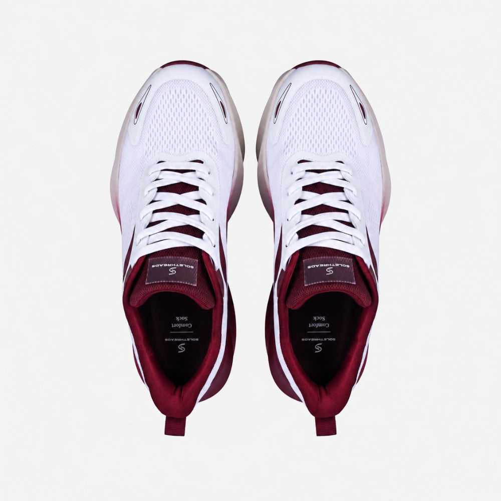 Maroon Chunky Running Sneakers | Solethreads