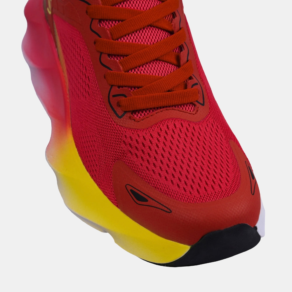 Red Chunky Running Sneakers | Solethreads