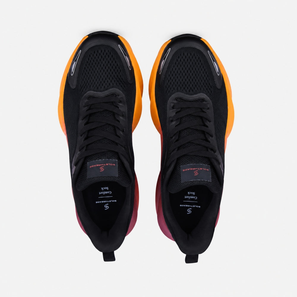 Orange Chunky Running Sneakers | Solethreads