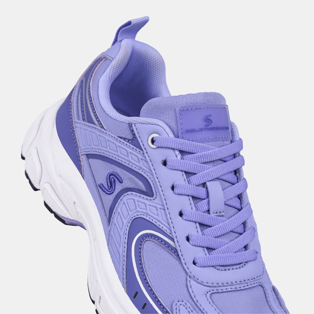 Purple Chunky Retro Sneakers for Women | Solethreads