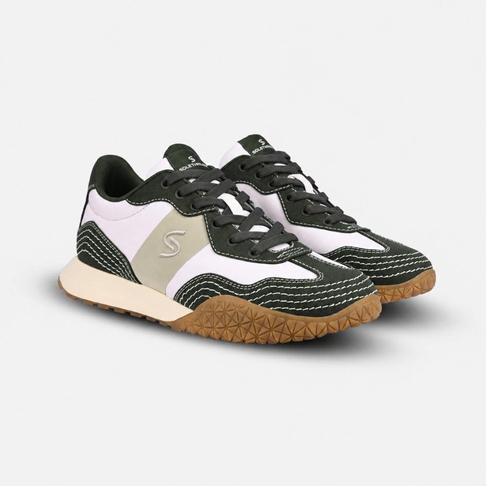 Olive Retro Runner Sneakers | Solethreads