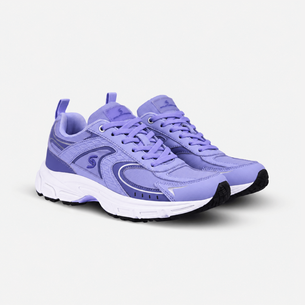 Purple Chunky Retro Sneakers for Women | Solethreads